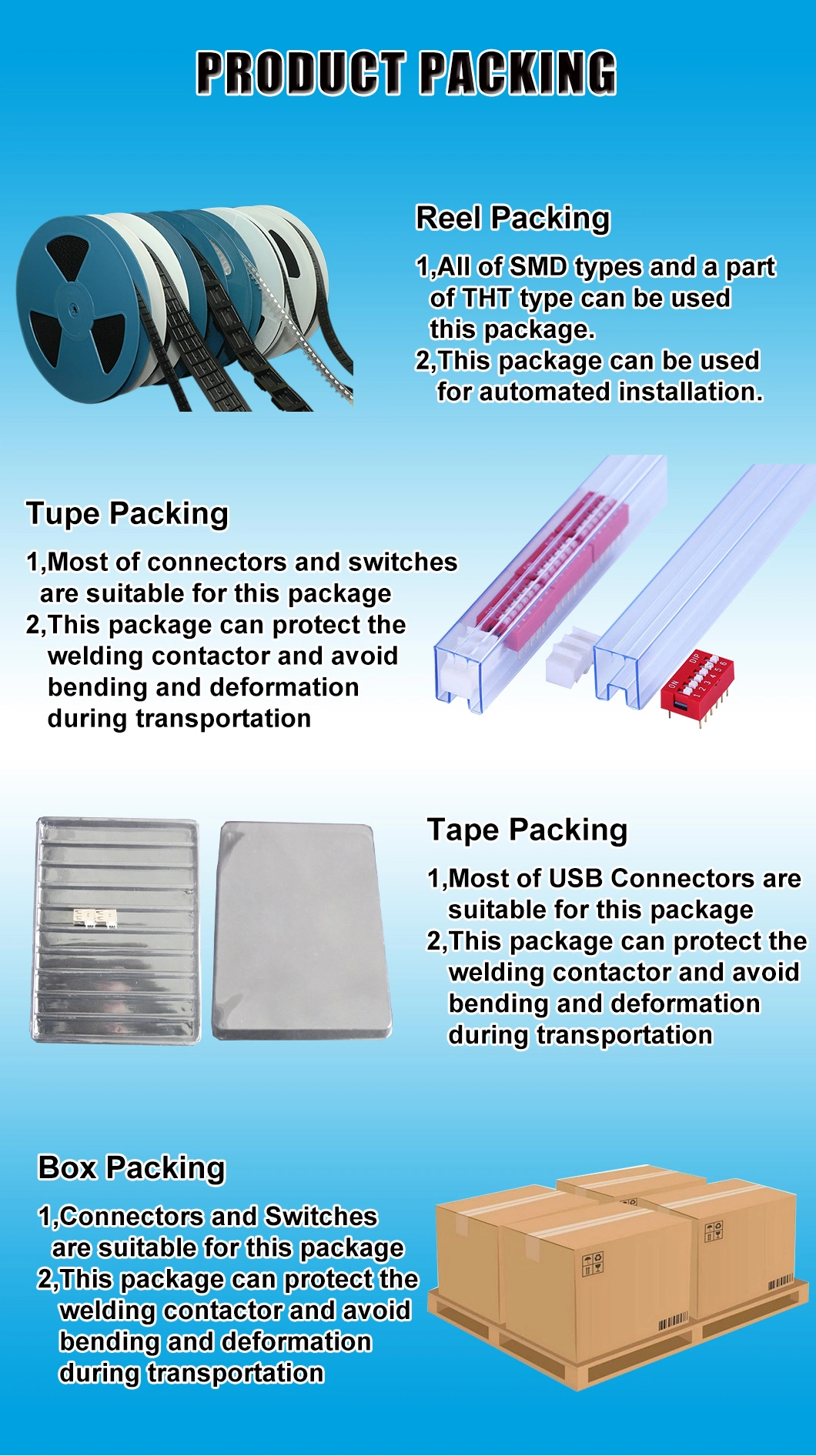 Hot Selling DIP Switch Spst 4 Position Surface Mount Slide (Standard) Actuator 2.54mm Pitch