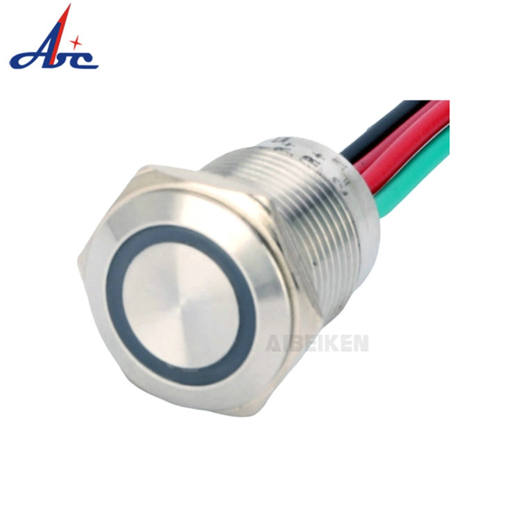 16mm Waterproof Momentary Outdoor Tact Touch Switch with LED Lights