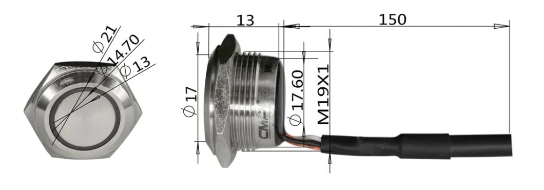 Short Button Micro Travel Push Button Switch