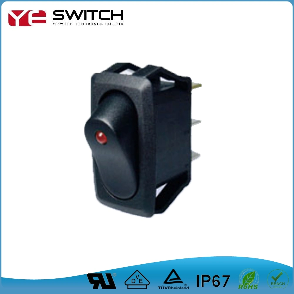 Waterproof Latched Momentary Illuminated Rocker Light Switch