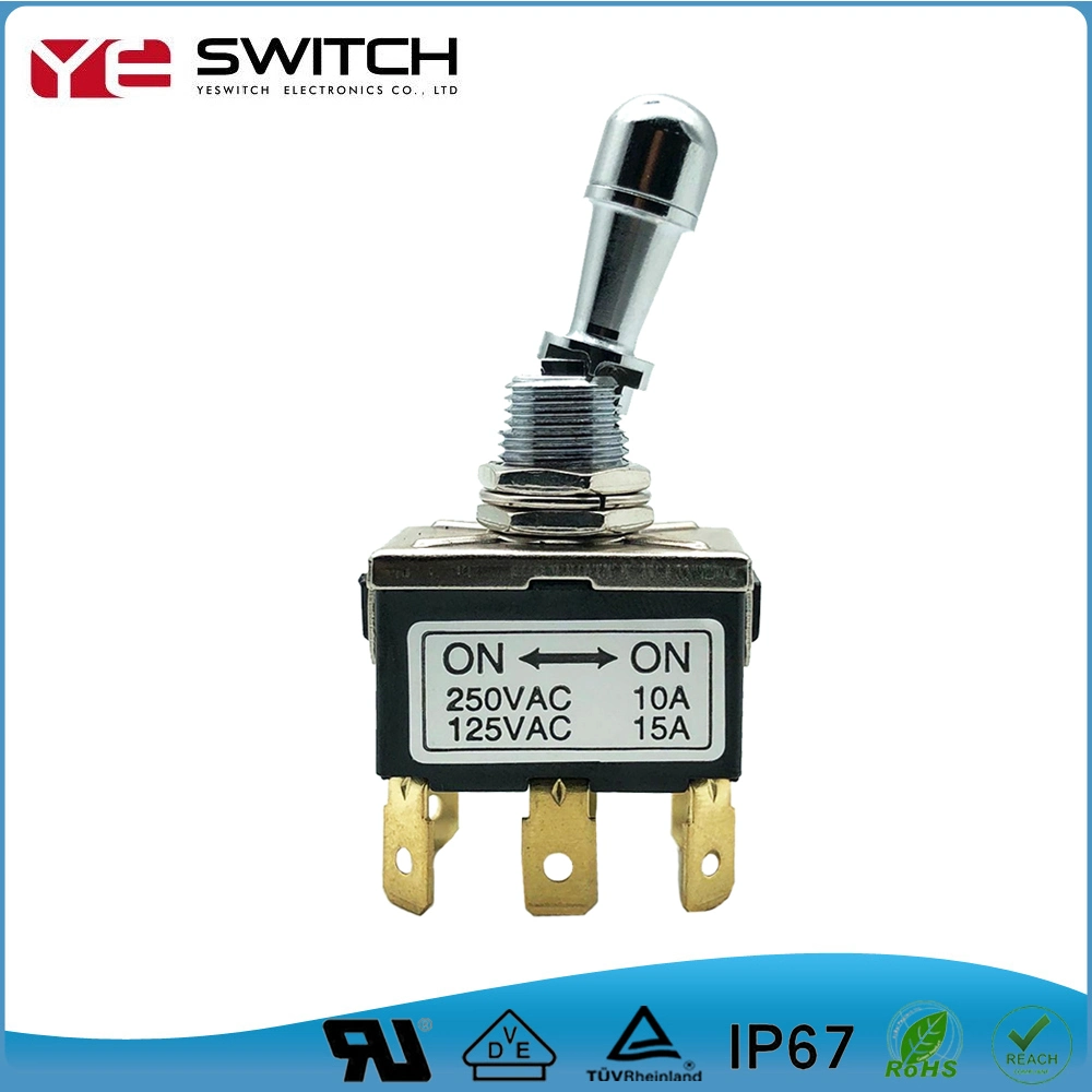 High Current Electrical Momentary Reset Lock Power Switch Metal Micro Push Button Toggle Switch