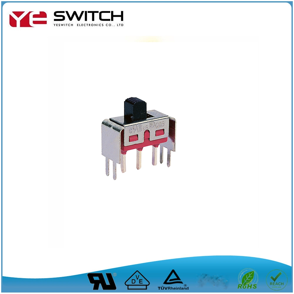 Vertical Slide Switch with Short Black Actuator