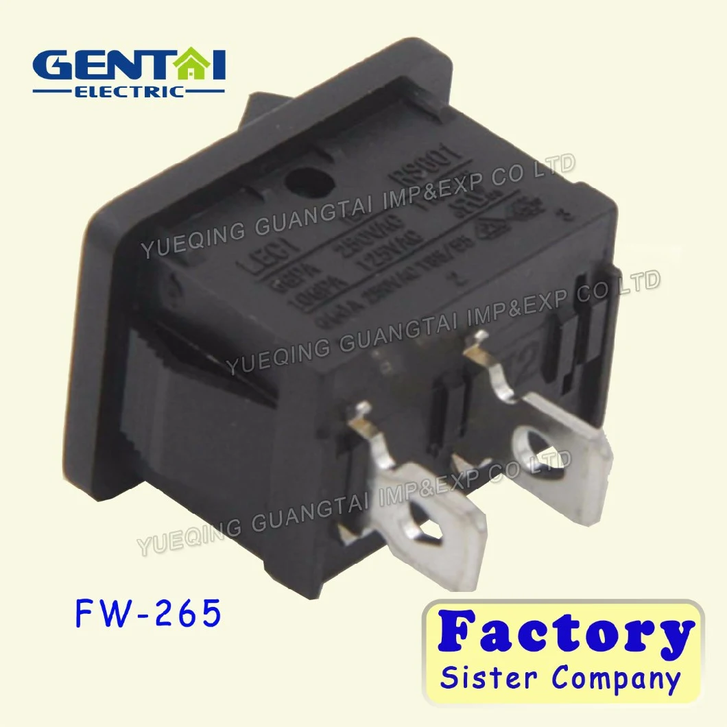 Security 2pin 6A 250VAC Waterproof T85 Rocker Switch