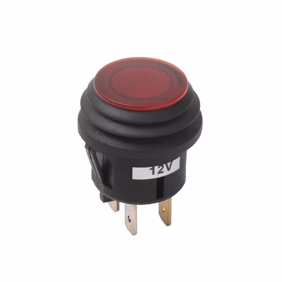 둥근 로커 스위치 방수 LED 조명 12V DC On-Off 조명 보트 로커 스위치 OED 허용 가능